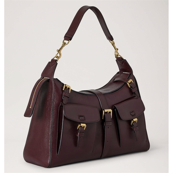 Mulberry Roxanne Shoulder Bag Oxblood High Shine Leather